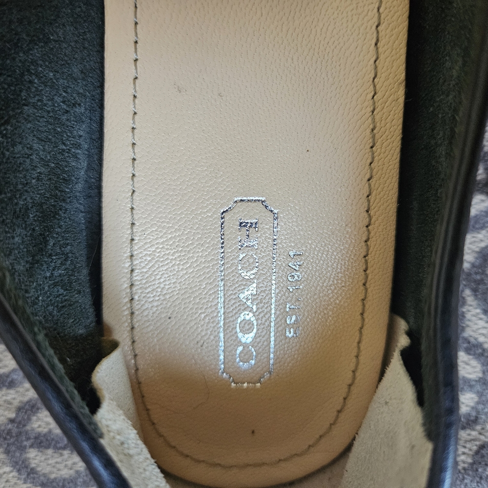 Coach Black Leather Loafers for Women - Picture 6 of 6